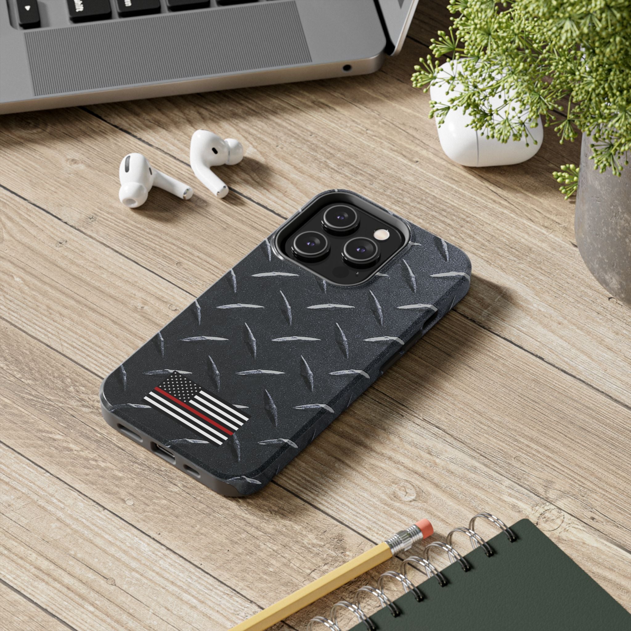 Firefighter Thin Red Line Tough Phone Cases - firestationstore.com