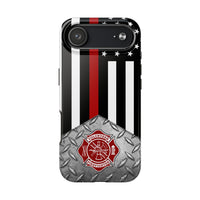 Volunteer Firefighter Maltese Cross & Thin Red Line Tough Phone Cases