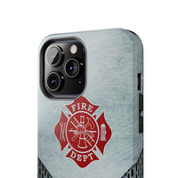 Firefighter Metalic Printed Case Mate Tough Phone Cases - firestationstore.com