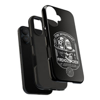 Vintage Fire Department BW Skull Tough Phone Case ‚Äî Firehouse Crew Rescue Protective Case - firestationstore.com