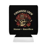 Fire House Crew Helmet V2 - Honor & Sacrifice Can Cooler Sleeve, Insulated Beverage Holder