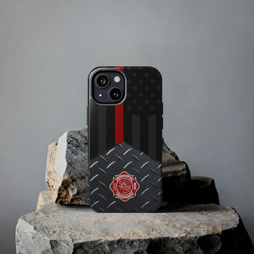 Volunteer Firefighter Maltese Cross & Thin Red Line Tough Phone Cases - firestationstore.com