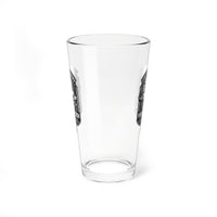 Firehouse Crew – Vintage Fire Department BW Badge Mixing Glass – 16oz Beer & Cocktail Glass