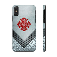 Firefighter Metalic Printed Case Mate Tough Phone Cases - firestationstore.com
