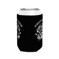 FireHouse Crew Helmet White - Can Cooler Sleeve, Insulated Beverage Holder