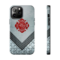 Firefighter Metalic Printed Case Mate Tough Phone Cases - firestationstore.com