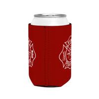 Firefighter Maltese Cross Can Cooler Sleeve, Red Insulated Beverage Holder