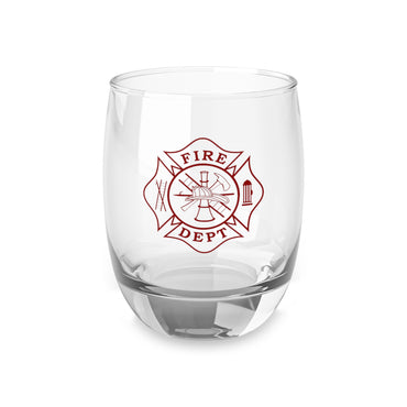 Whiskey Glass Firefighter Maltese Cross