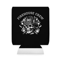 FireHouse Crew Helmet White - Can Cooler Sleeve, Insulated Beverage Holder