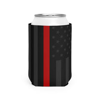 Firefighter Thin Red Line Can Cooler Sleeve, Insulated Beverage Holder