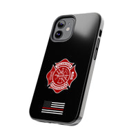 Volunteer Firefighter Thin Red Line Mate Tough Phone Cases - firestationstore.com