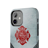 Firefighter Metalic Printed Case Mate Tough Phone Cases - firestationstore.com