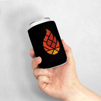 Stained-Glass Flame Firefighter, Black Insulated Beverage Holder