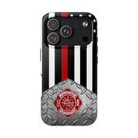 Volunteer Firefighter Maltese Cross & Thin Red Line Tough Phone Cases - firestationstore.com