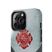 Firefighter Metalic Printed Case Mate Tough Phone Cases - firestationstore.com