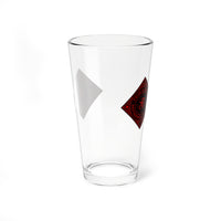 FD Diamond  Service and Brotherhood - Red - Pint Glass, 16oz | Custom Barware