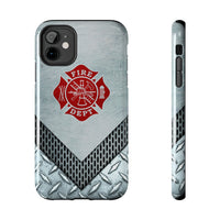 Firefighter Metalic Printed Case Mate Tough Phone Cases - firestationstore.com