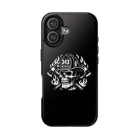 Firehouse Crew Skull White Tough Phone Case