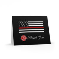 Firefighter Thin Red Line Thank You Postcards (8, 16, and 24 pcs)