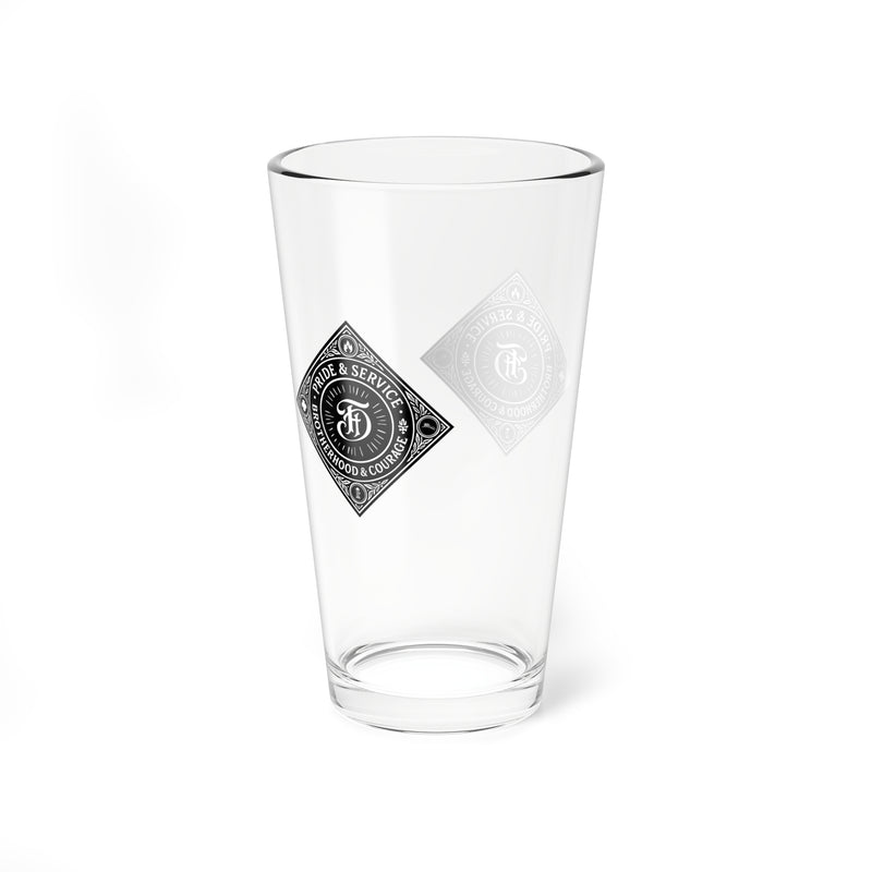 FD Diamond  Service and Brotherhood Pint Glass, 16oz | Custom Barware