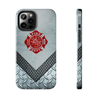 Firefighter Metalic Printed Case Mate Tough Phone Cases - firestationstore.com