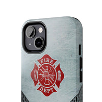 Firefighter Metalic Printed Case Mate Tough Phone Cases - firestationstore.com