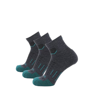 3 Pack Wave - Run 1/4 Crew Runweight Merino Wool Sock - firestationstore.com