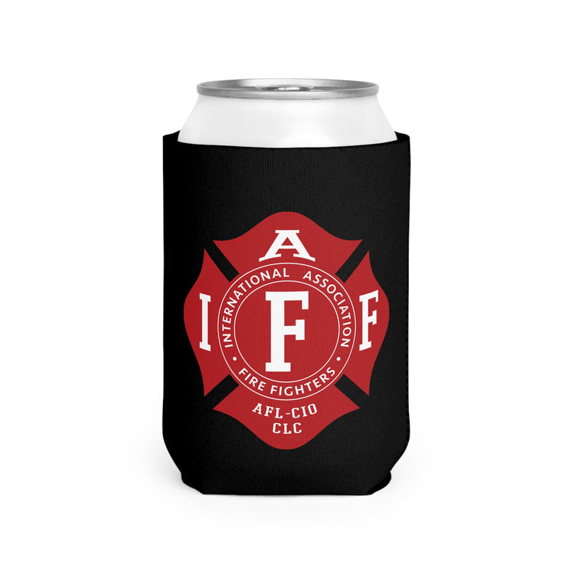 IAFF Firefighter Can Cooler Sleeve, Black Insulated Beverage Holder