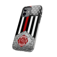 Volunteer Firefighter Maltese Cross & Thin Red Line Tough Phone Cases