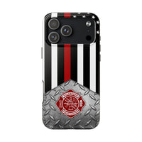 Volunteer Firefighter Maltese Cross & Thin Red Line Tough Phone Cases - firestationstore.com