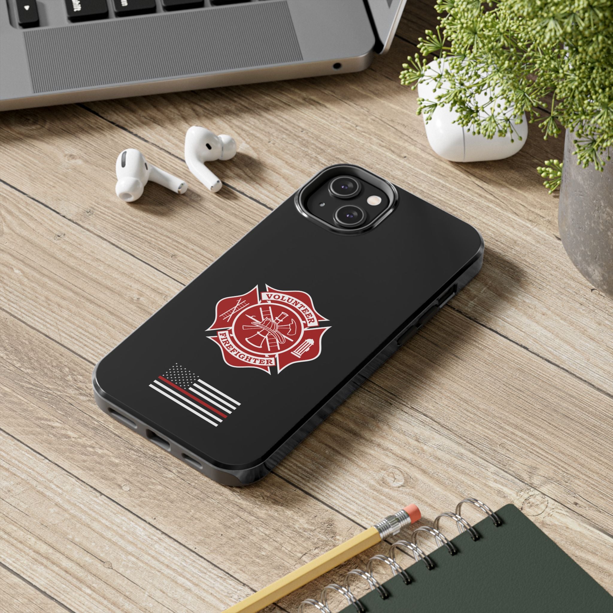 Volunteer Firefighter Thin Red Line Mate Tough Phone Cases - firestationstore.com