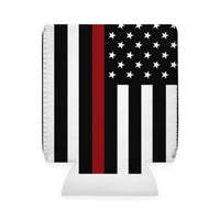 Firefighter Thin Red Line Can Cooler Sleeve, Insulated Beverage Holder