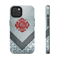 Firefighter Metalic Printed Case Mate Tough Phone Cases - firestationstore.com