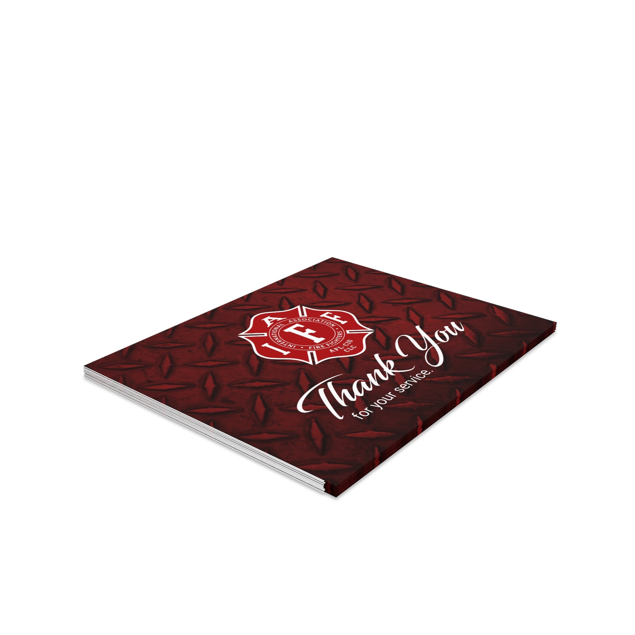 IAFF Maltese Cross Thank You For Your Service Greeting Cards (8, 16, and 24 pcs) - firestationstore.com