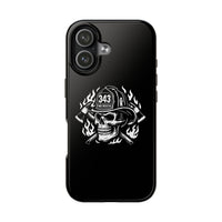 Firehouse Crew Skull White Tough Phone Case - firestationstore.com