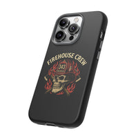 Firefighter Firehouse Crew V2, Skull Design, Phone Case - firestationstore.com