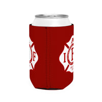 IAFF Firefighter Can Cooler Sleeve, Red Insulated Beverage Holder
