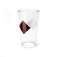 FD Diamond  Service and Brotherhood - Red - Pint Glass, 16oz | Custom Barware