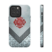 Firefighter Metalic Printed Case Mate Tough Phone Cases - firestationstore.com