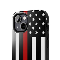 Volunteer Firefighter Red Diamond Plate and Thin Red Line Tough Phone Cases - firestationstore.com