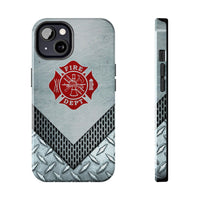Firefighter Metalic Printed Case Mate Tough Phone Cases - firestationstore.com