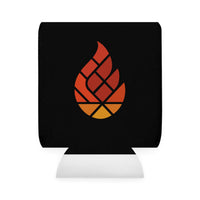 Stained-Glass Flame Firefighter, Black Insulated Beverage Holder