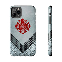Firefighter Metalic Printed Case Mate Tough Phone Cases - firestationstore.com