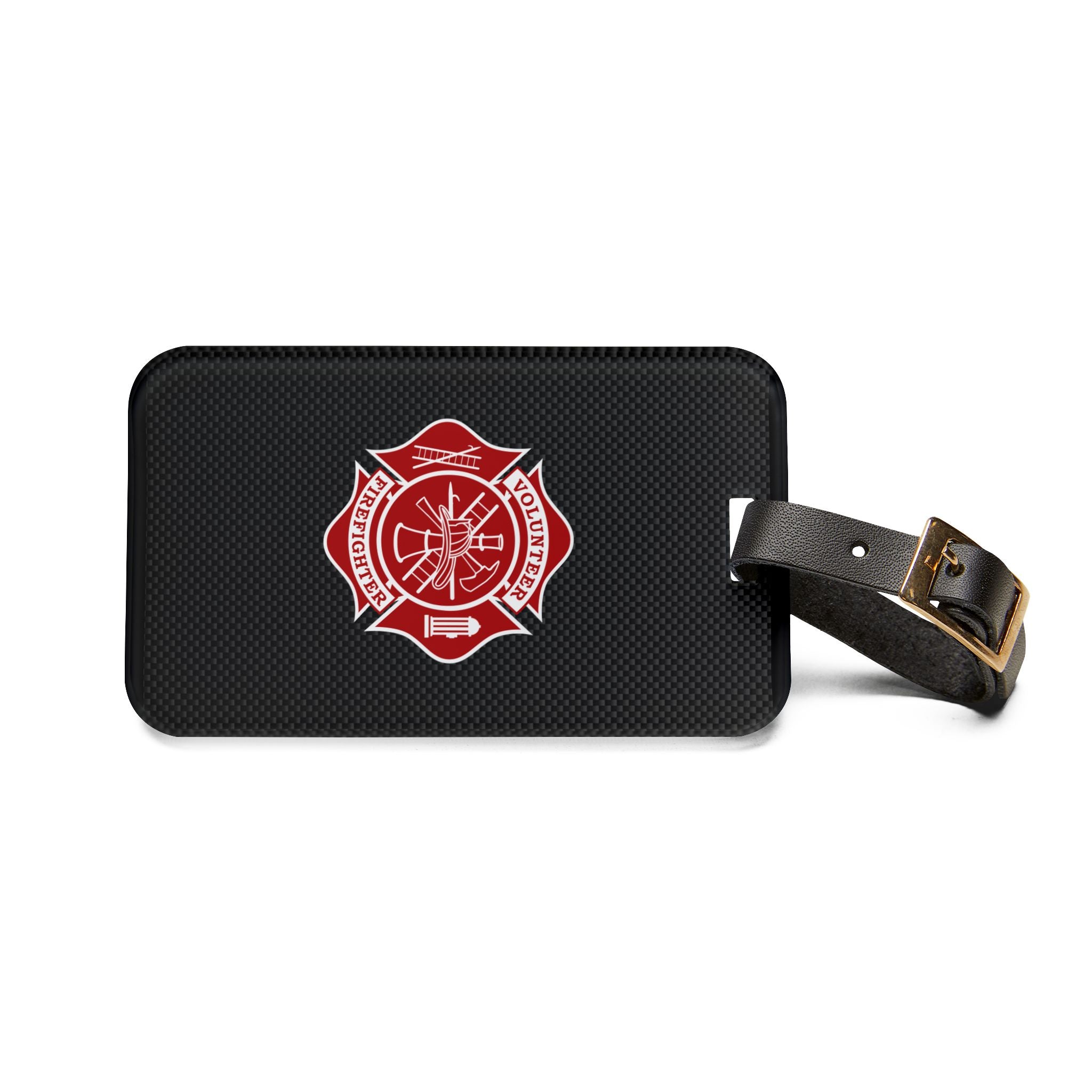 Bag Tag - Volunteer Firefighter Carbon Fiber Printed