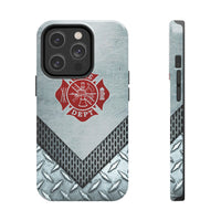 Firefighter Metalic Printed Case Mate Tough Phone Cases - firestationstore.com
