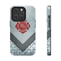Firefighter Metalic Printed Case Mate Tough Phone Cases - firestationstore.com
