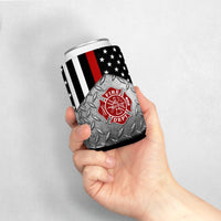 Firefighter Thin Red Line Can Cooler Sleeve, Insulated Beverage Holder