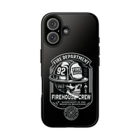 Vintage Fire Department BW Skull Tough Phone Case ‚Äî Firehouse Crew Rescue Protective Case - firestationstore.com