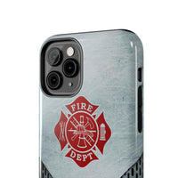 Firefighter Metalic Printed Case Mate Tough Phone Cases - firestationstore.com