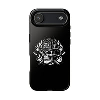Firehouse Crew Skull White Tough Phone Case - firestationstore.com